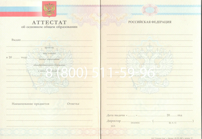 Купить Аттестат за 9 класс 2007-2010 годов в Пскове Купить Аттестат за 9 класс 2007-2010 годов в Пскове