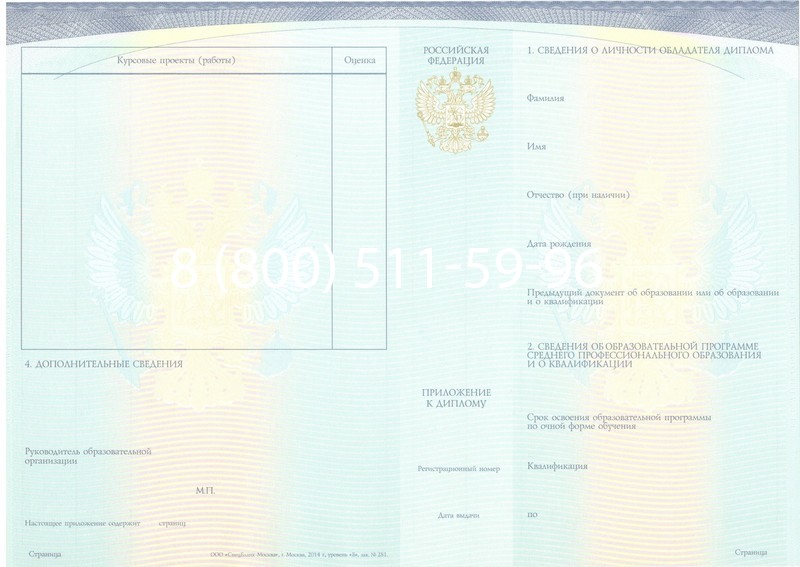Купить Диплом колледжа (Спецбланк) 2014-2024 года в Пскове Купить Диплом колледжа (Спецбланк) 2014-2024 года в Пскове